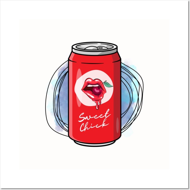 Sweet Chick Cherry Coke Drink Wall Art by FRH Design